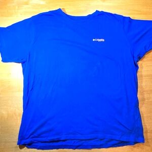 Columbia Performance Fishing Gear PFG Blue T Shirt Men's Size Extra Large XL